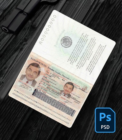 Mexico passport PSD